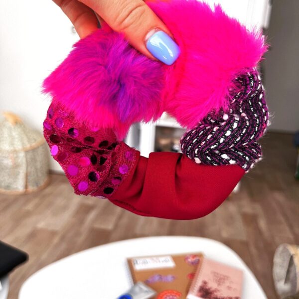 Chouchou patchwork cabaret rose fuchsia