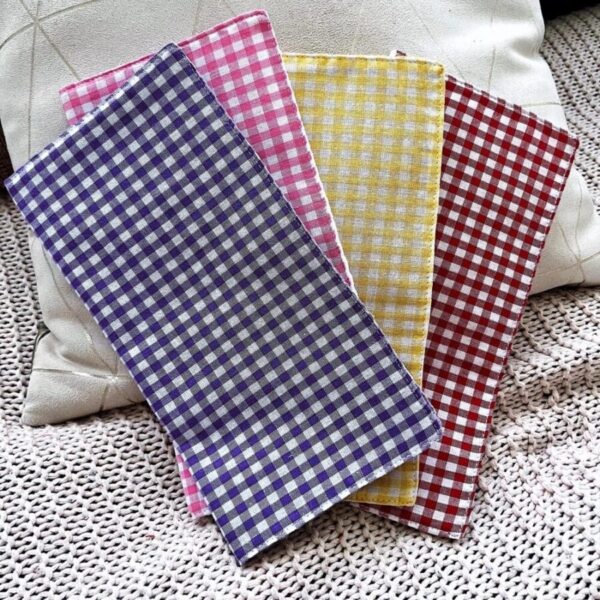 Lot 4 essuie-tout lavables vichy