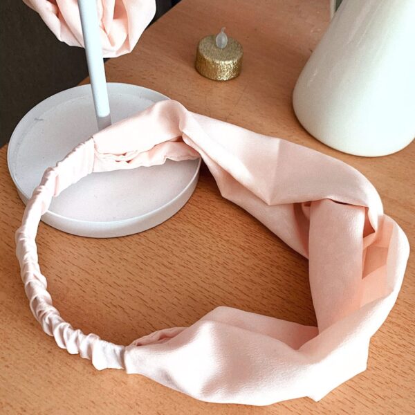 Headband léopard rose pâle