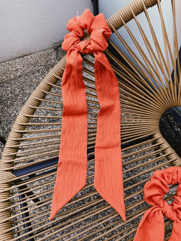 Chouchou foulard corail