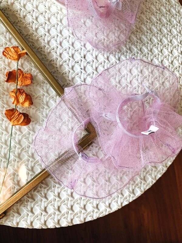 chouchou tulle pailleté lilas