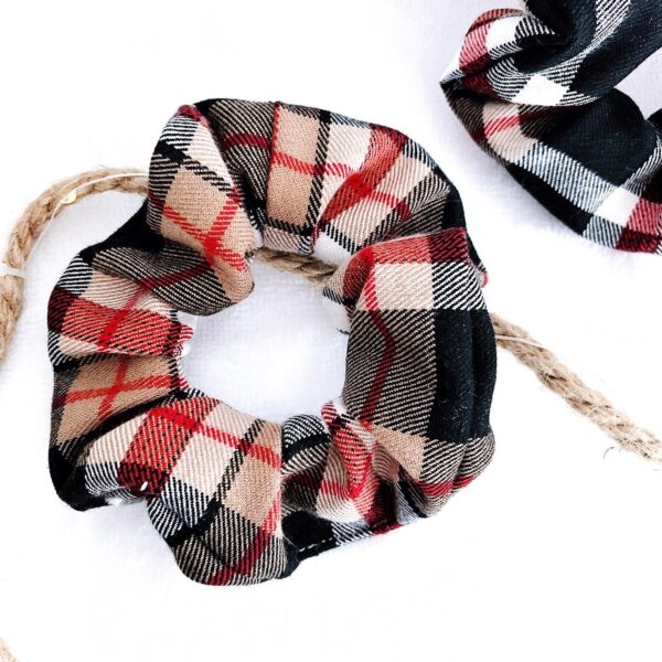 Chouchou à carreaux tartan écossais style Burberry Elib Mode